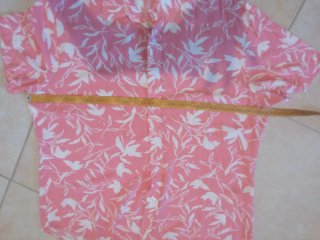 Camicia floreale rosa manica corta