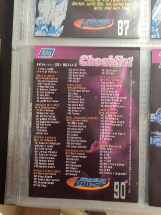 Cartas Star Wars Finest Topps Colección Completa