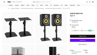 Soportes Monitores Estudio Vonyx SMS10 Negros