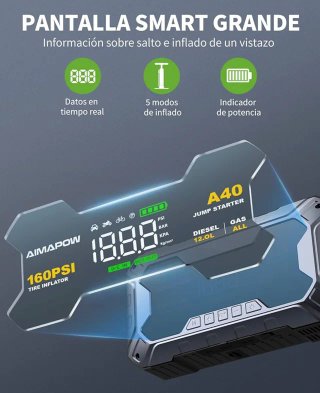 SIN ABRIR Arrancador de Coche 9000A+Compresor Aire