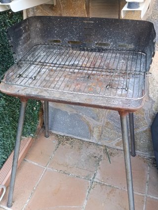 Barbacoa de carbón hierro fundido