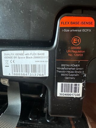 Silla Auto Britax Römer Dualfix i-Sense