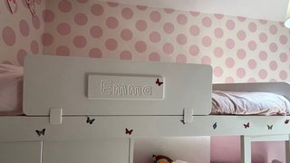 Cama litera niña con armario