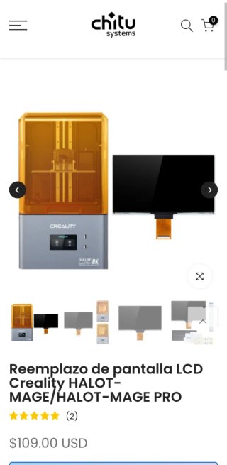 Pantalla LCD Creality HALOT-MAGE PRO Amarilla