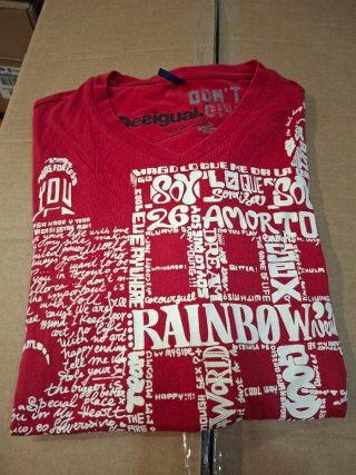 Camiseta Desigual Hombre Roja
