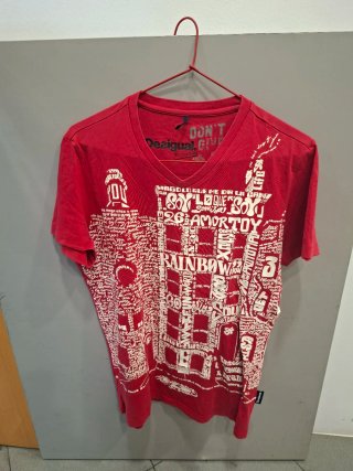 Camiseta Desigual Hombre Roja