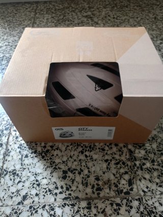Casco de bicicleta CITY blanco con luz led