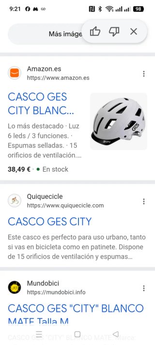 Casco de bicicleta CITY blanco con luz led