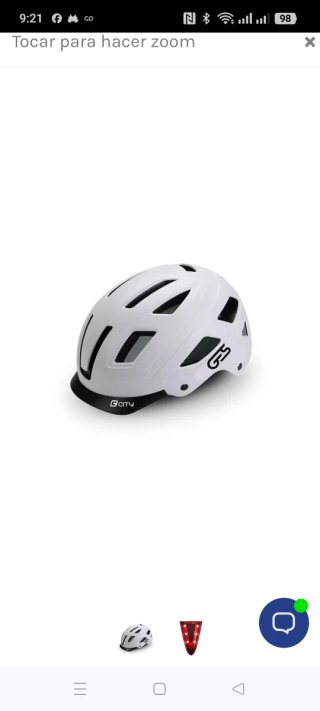Casco de bicicleta CITY blanco con luz led