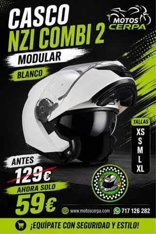 Casco Nzi Combi 2 Modular Blanco