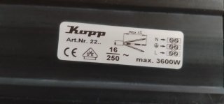 Regleta Kopp 6 tomas con interruptor