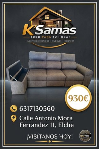 Sofá K'Samas 3 plazas con almacenaje