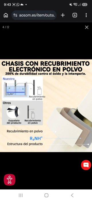 Conjunto Mesa y Sillas Plegables Jardín Blanco