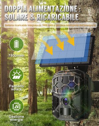 SIN ABRIR Cámara Caza Solar 8K 60MP Detección 20m