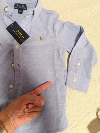 Camisa Polo Ralph Lauren Talla 3-4 Azul.