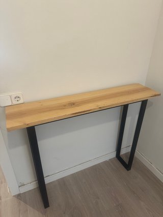 Consola recibidor madera y metal