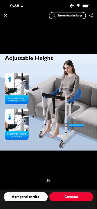 Silla de Transferencia Elevadora de Pacientes