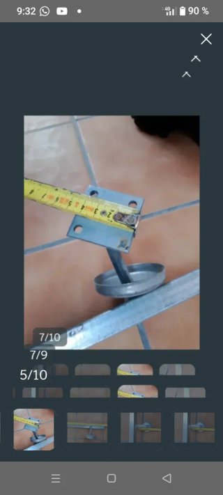 2 barandillas con tacos y tornillos