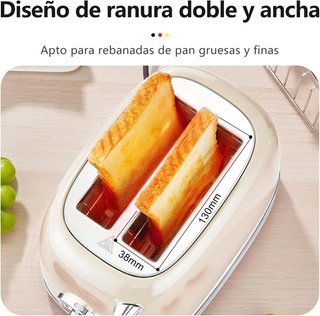 Tostadora retro 2 rebanadas