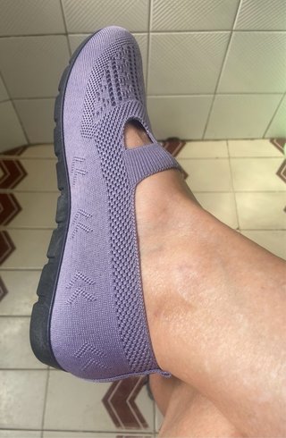 Zapatos planos azules, morados