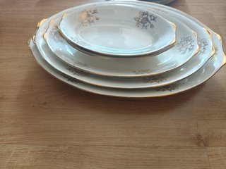 Vajilla Royal China Lujo Porcelana Dorada