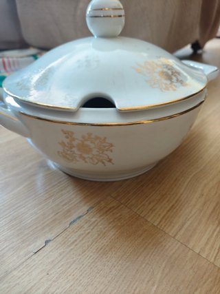 Vajilla Royal China Lujo Porcelana Dorada