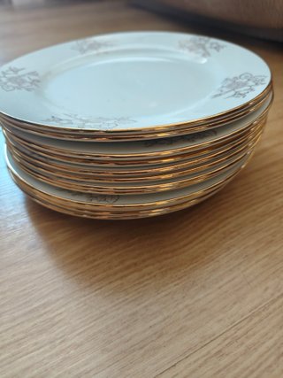 Vajilla Royal China Lujo Porcelana Dorada