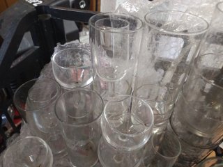 Copas y vasos de cristal