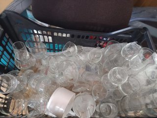 Copas y vasos de cristal
