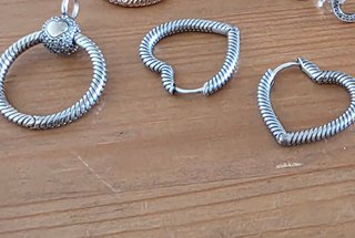 Pendientes y Colgante Corazón Plata