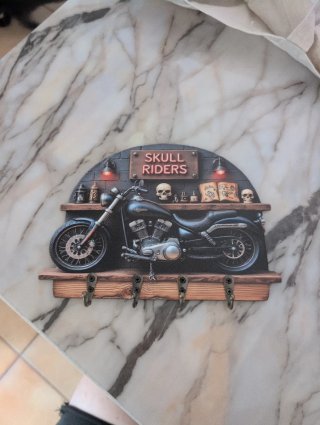 Portachiavi a muro moto Skull Riders