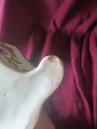 Portacartas porcelana antiguo decorado