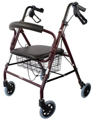 Andador para ancianos con asiento y cesta