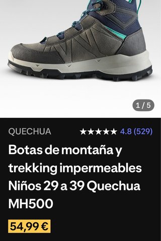 Botas de senderismo niño