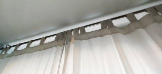 Cortinas Zara Home Algodón Blanco + Barra