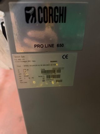 Equilibradora Neumáticos Corghi 650 ProLine Nueva