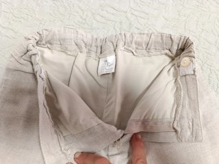 Pantalón niño lino color arena ,forrado y ajustabl