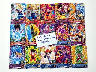 Lote de 15 Cartas Promocionales Dragon Ball Heroes
