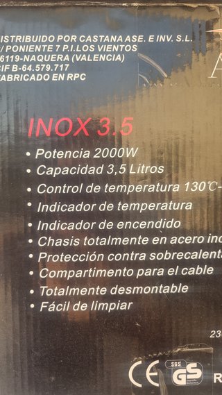 Freidora Astan 3.5L 2000W