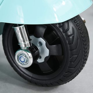 Moto Eléctrica para Niños 6V Con Licencia Oficial Vespa Batería, Motocicleta Eléctrica para Niños de 18-36 Meses Con Luces y Claxon, 66.5X38X52Cm, Verde