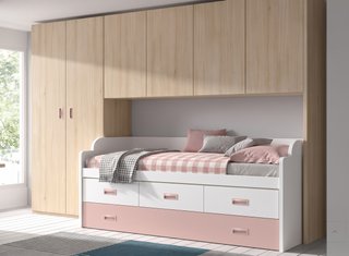 Dormitorio puente juvenil WIN con cama compacta