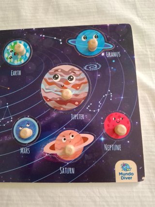 PUZZLE MADERA ENCAJABLE PLANETAS MUNDODIVER 30x22