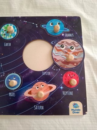 PUZZLE MADERA ENCAJABLE PLANETAS MUNDODIVER 30x22