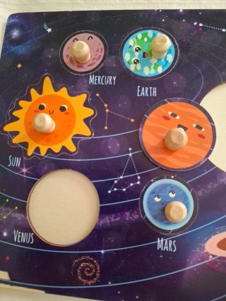 PUZZLE MADERA ENCAJABLE PLANETAS MUNDODIVER 30x22