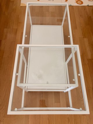 Mesa Vittsjo Ikea cristal y metal