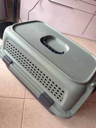 Transportín Perro/Gato Mediano Gris/Verde