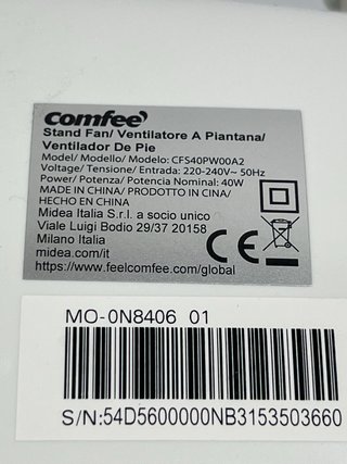 Ventilador de Pie Comfee 40W