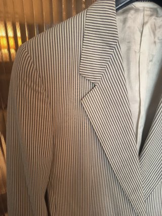 Chaqueta Ermenegildo Zegna Rayas Azul y Blanco M/S