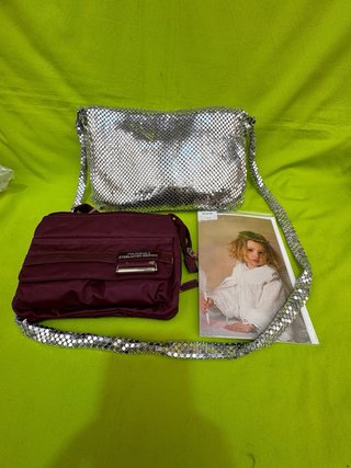 Pochette in alluminio effetto rete
