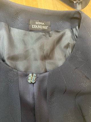 Giacca elegante donna blu taglia IT 48